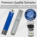 Vive Health Blood Glucose Test Strips Blue, 50 Count, No-Code and Accurate 5-Second Readings