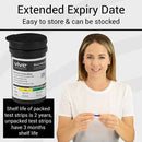 Vive Health Blood Glucose Test Strips Blue, 100 Count, No-Code and Accurate 5-Second Readings