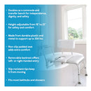 Carex Vinyl Padded Bathtub Transfer Bench with Cut-Out Seat and Pail, Adjustable Height