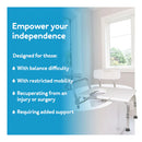 Carex Bathtub Transfer Bench with Adjustable Height and Slip-Resistant Surface