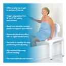 Carex Bathtub Transfer Bench, Reversible Backrest, Built-In Positioning Handles and 400 lb Capacity