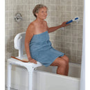 Carex Bathtub Transfer Bench, Reversible Backrest, Built-In Positioning Handles and 400 lb Capacity