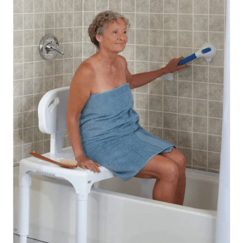 Carex Bathtub Transfer Bench with Reversible Backrest