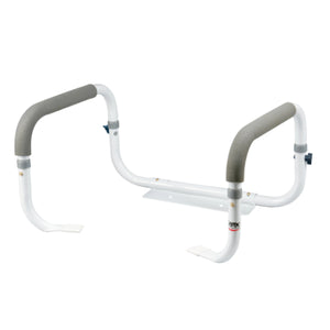 Carex Toilet Support Rail, Bathroom Safety Frame, Adjustable with Padded Hand Grips, 300 lb Capacity