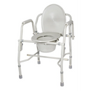 Drive Medical Drop Arm Commode Deluxe-KD Steel with Adjustable Legs, 300 lbs Weight Capacity