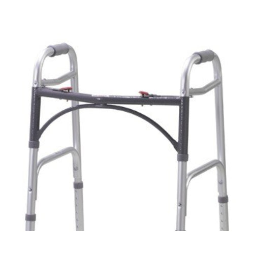 Drive Medical Folding Walker, 2-Button with 5 Inch Wheels, Adult