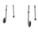 Drive Medical Folding Walker with 5 Inch Wheels and Two Button Release, Aluminum Frame