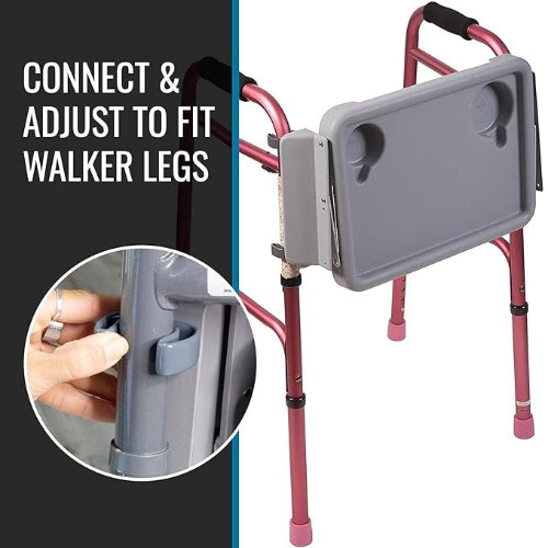 Jobar International Universal Walker Tray, Gray