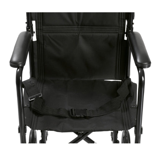 Drive Medical Lightweight Transport Wheelchair, Black, 19 Inches Seat Width