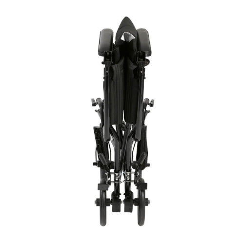 Drive Medical Lightweight Transport Wheelchair, Black, 19 Inches Seat Width