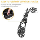 ProBasics Aluminum Rollator with Loop Brakes and Soft Seatand Folding Storage Pouch, Black