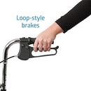 Drive Medical Rollator 3-Wheeled with Pouch, Basket and Loop Brake, Flame Blue