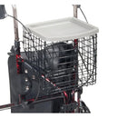 Drive Medical 3 Wheeled Rollator with Basket Tray and Pouch, Flame Red