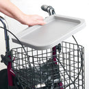 Drive Medical 3 Wheeled Rollator with Basket Tray and Pouch, Flame Red