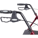 Drive Medical Bariatric Steel Rollator Oversize with Loop Basket, Red