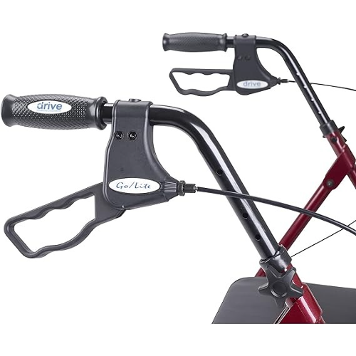 Rollator Oversize With Loop Bk Red Bariatric Steel