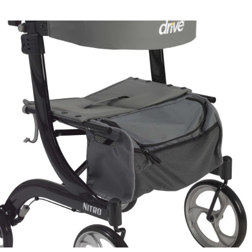 Drive Medical Nitro Euro Style Aluminum Rollator with 10 Inches Casters, Black, Pack of 2