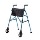 Stander Wonder Walker for Lightweight Folding Mobility Support with Basket and Glides, Cobalt Blue
