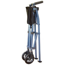 Stander Wonder Walker for Lightweight Folding Mobility Support with Basket and Glides, Cobalt Blue