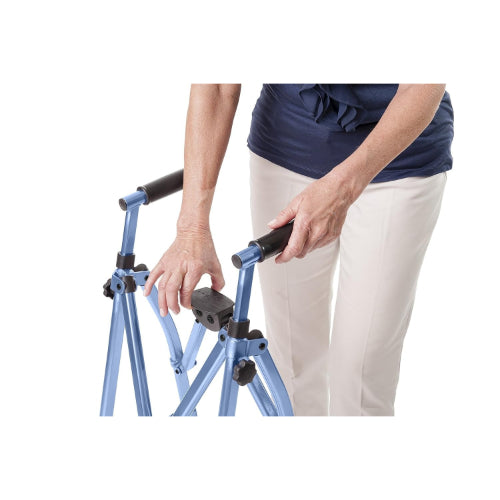 Stander EZ Fold-N-Go Lightweight 2-Wheel Walker, Cobalt, Blue