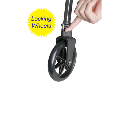 Stander EZ Fold-N-Go Lightweight 2-Wheel Walker, Cobalt, Blue