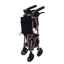 Stander EZ Fold-N-Go Lightweight Folding Rollator, Regal Rose, Pack of 2