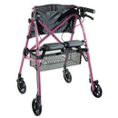 Stander EZ Fold-N-Go Lightweight Folding Rollator, Regal Rose, Pack of 2