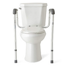 Carex Toilet Guard Rail with Nylon Coated Steel Bracket and Adjustable Height, 300 Lbs Capacity