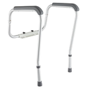 Carex Toilet Guard Rail with Nylon Coated Steel Bracket and Adjustable Height, 300 Lbs Capacity