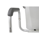Carex Toilet Guard Rail with Nylon Coated Steel Bracket and Adjustable Height, 300 Lbs Capacity