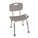 Drive Medical Shower Safety Bench With Back, KD Tool-Free Assembly, Gray, 2 Each