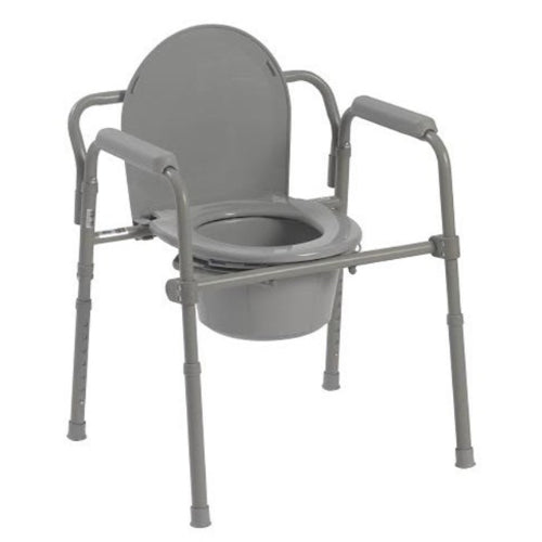 Drive Medical Commode Folding Steel 3-in-1, Case of 2