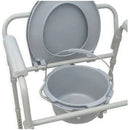 Drive Medical 3-in-1 Folding Steel Commode with Bucket and 350 lbs Capacity, Case of 2