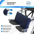 NYOrtho Wheelchair Leg Rest Pad – navy cushioned wheelchair accessory for daily support and hygiene,Moovkart
