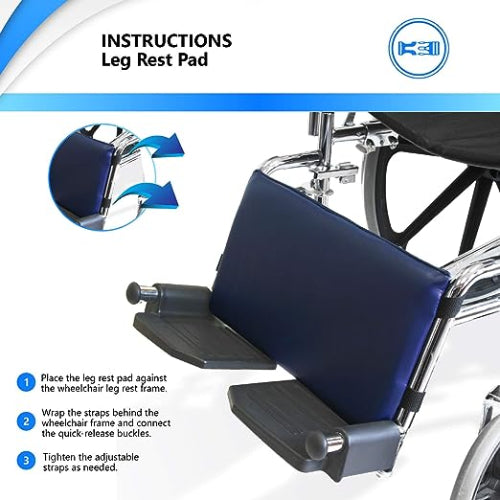 NYOrtho Wheelchair Leg Rest Cushioned Pad, Pack of 2