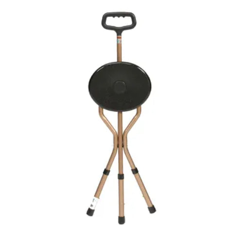 Drive Medical Cane Seat Adjustable with Nylon Handle, Bronze Folding, 2 Each