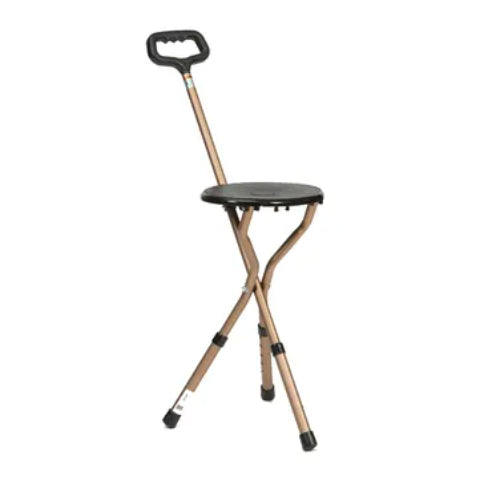 Drive Medical Cane Seat Adjustable with Nylon Handle, Bronze Folding, 2 Each