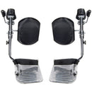 Drive Medical Heavy-Duty Elevating Leg Rests with Calf Pads, Pair for wheelchair comfort, support, and enhanced leg elevation, Moovkart