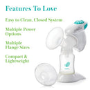 Evenflo Advanced Single Electric Breast Pump with Closed System and Bottle Included