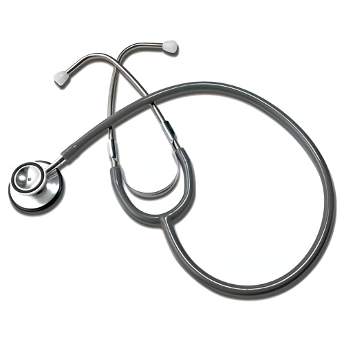 Graham-Field Dual Head Stethoscope, 22-inch length in Gray with dual-head design and chrome-plated brass binaural. Moovkart
