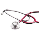 Graham-Field Dual Head Stethoscope, 22-inch length in Red with dual-head design and chrome-plated brass binaural. Moovkart