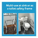 Carex Stand Alone Bathroom Safety Rail for Toilet and Sink Support, Adjustable Height