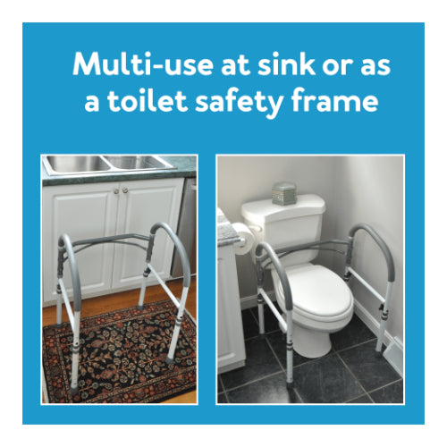 Carex Stand Alone Bathroom Safety Adjustable Rail
