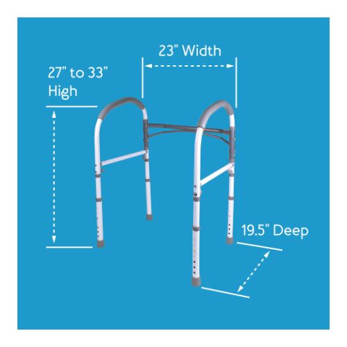 Carex Stand Alone Bathroom Safety Adjustable Rail