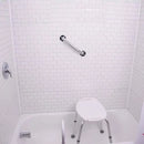 Carex 12 Inches Textured Chrome Steel Grab Bar with Mounting Kit, 2 Pack