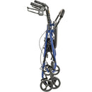Drive Medical Steel Rollator with 6 Inch Wheels, Height Adjustable, Knocked-down, Blue