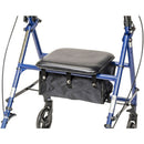 Drive Medical Steel Rollator with 6 Inch Wheels, Height Adjustable, Knocked-down, Blue
