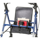 Drive Medical Steel Rollator with 6 Inch Wheels, Height Adjustable, Knocked-down, Blue