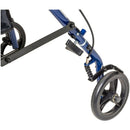 Drive Medical Steel Rollator with 6 Inch Wheels, Height Adjustable, Knocked-down, Blue