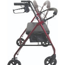 Drive Medical Bariatric Rollator with 8 Inch Wheels Burgundy, 2 Each